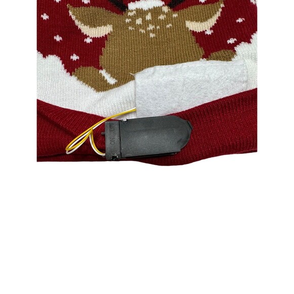 Christmas Beanie Hat “Oh Deer” Light Up Hat Unisex Adult - Picture 7 of 9